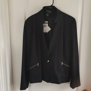 Focus 2000 Black Women's Blazer with Gold Accents
